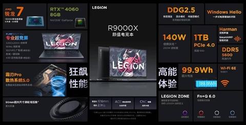 مواصفات لاب توب Lenovo Legion R9000X 2023