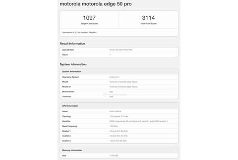 رصد هاتف Motorola Edge 50 Pro يعمل بمعالج